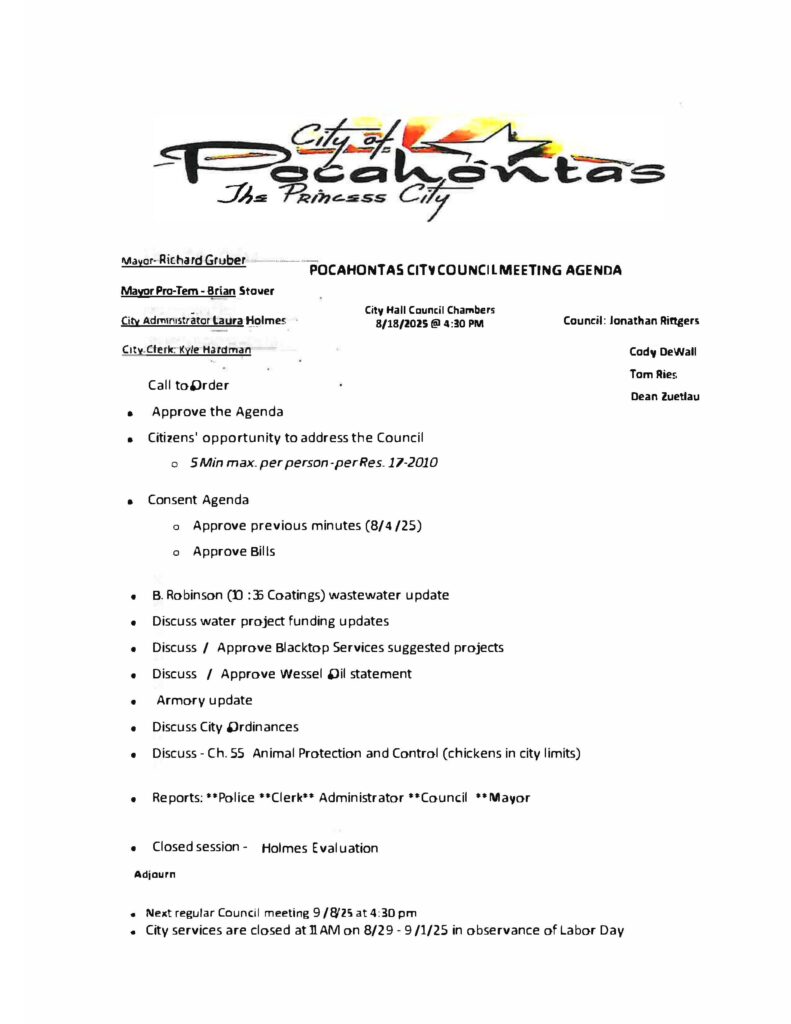 Agenda 8 18 25 2