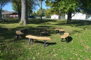 Bonfire area at Varina City Park