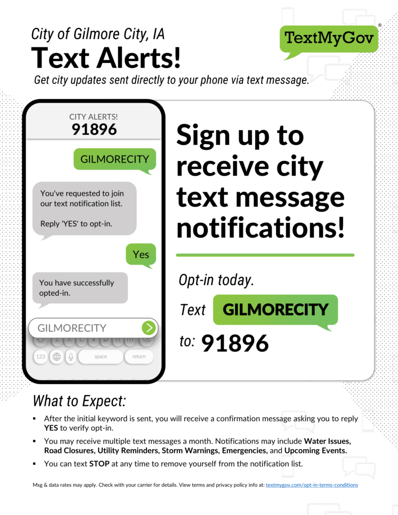 GilmoreCityIA TMG 1 Alerts Flyer4 Image 1