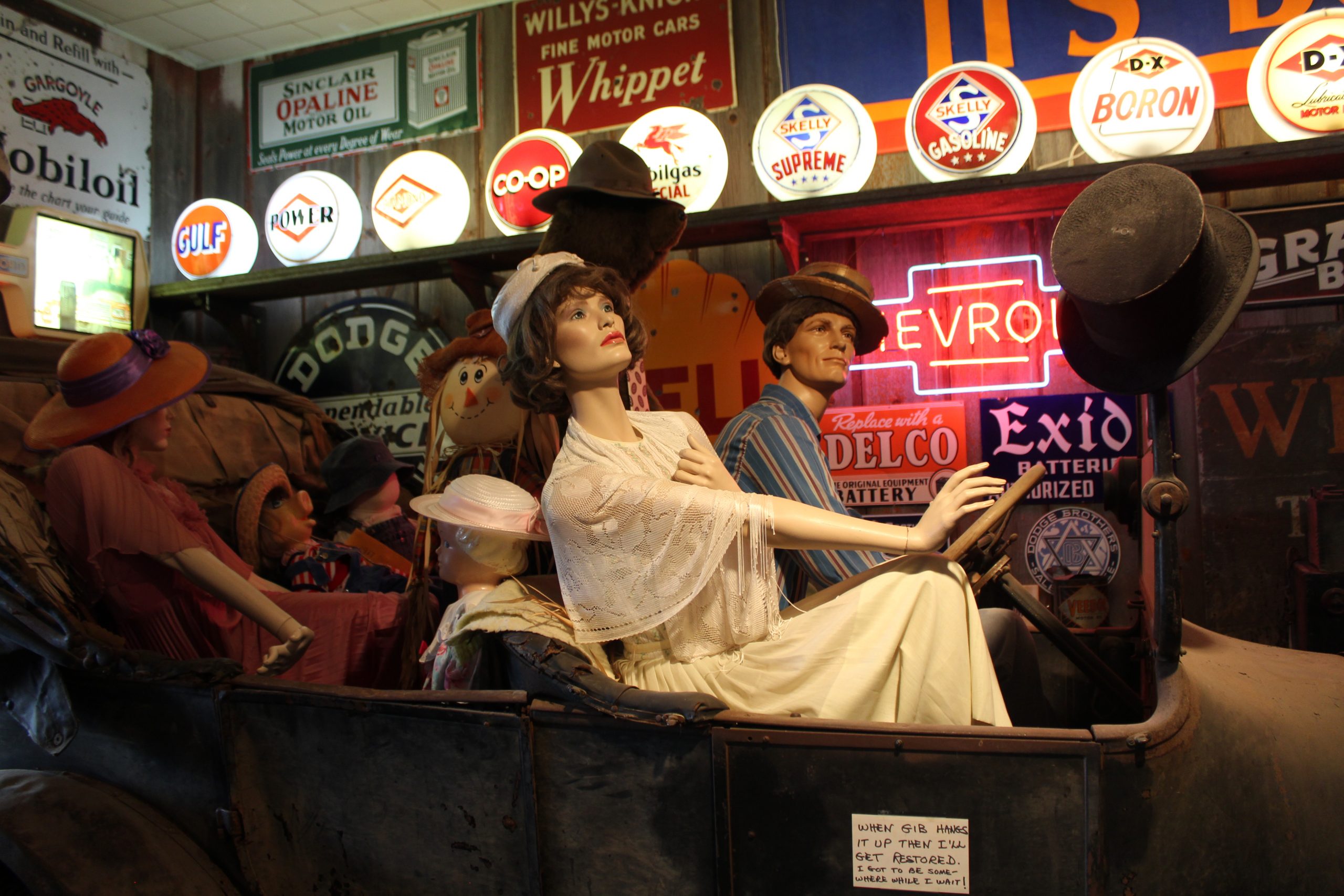 Family drive display at Fonda Museum