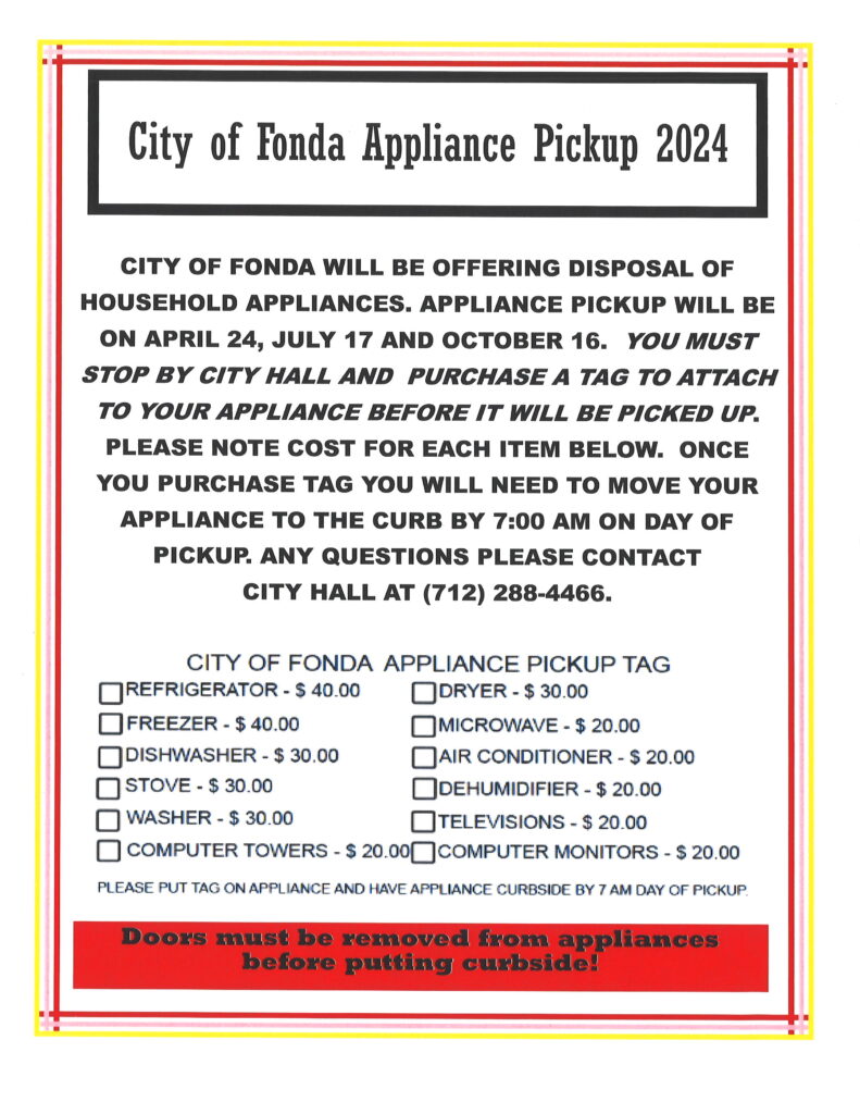 Appliance Pickup 2024