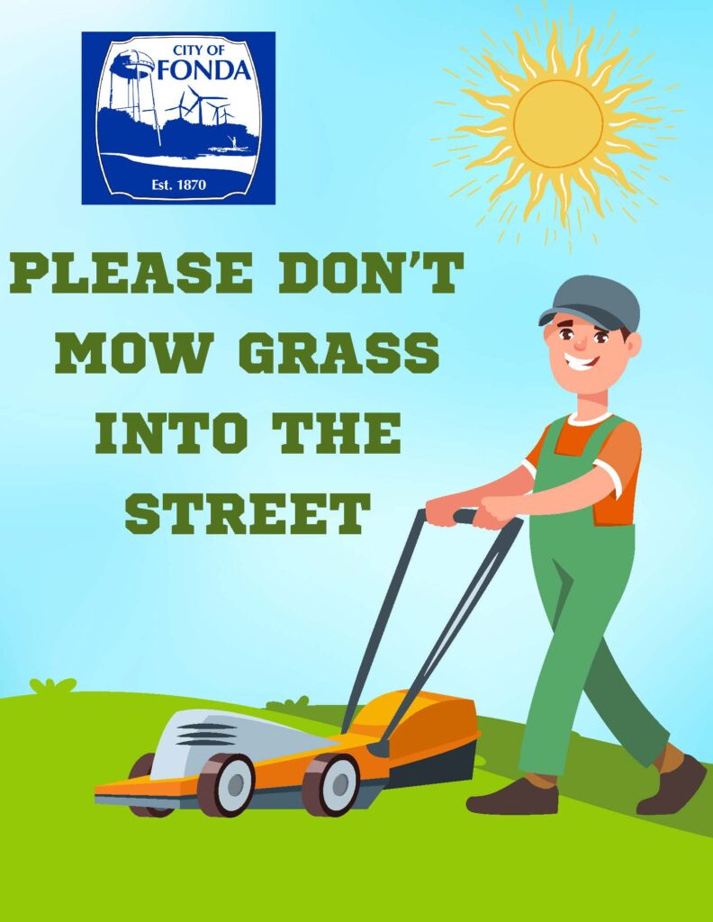 Dont Mow grass into street