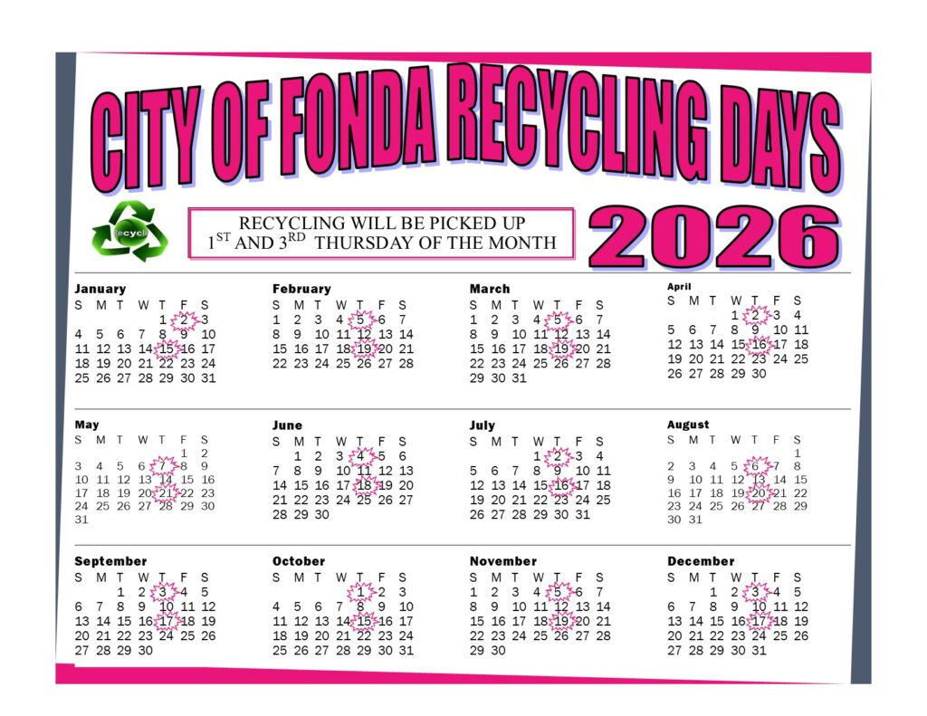 Recycling Calendar 2026